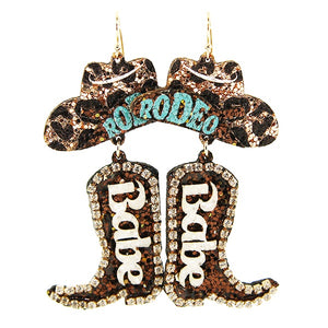Rodeo babe leopard earrings