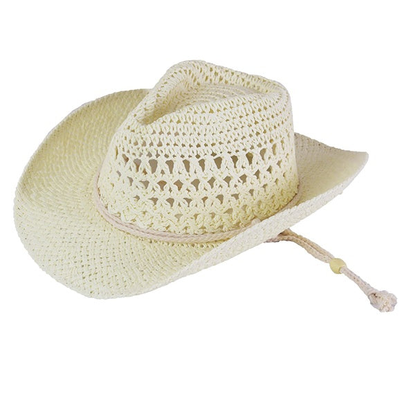 Ivory straw cowboy hat