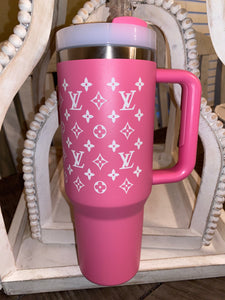 Inspired 40oz pink handle cup