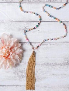 Color me cracked beaded necklace
